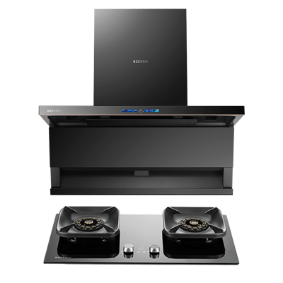 百得(BEST)华帝股份烟灶套装AC36Pro+AQ35 31m³变频顶侧环吸1400Pa静压烟灶联动5.2kW天然气