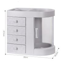 家柏饰(CORATED)化妆品收纳盒抽屉式防尘简约桌面化妆盒家用护肤品置物架