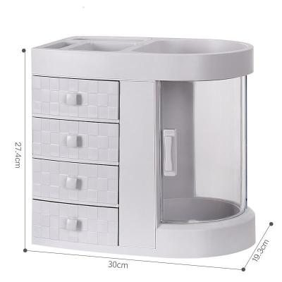 家柏饰(CORATED)化妆品收纳盒抽屉式防尘简约桌面化妆盒家用护肤品置物架