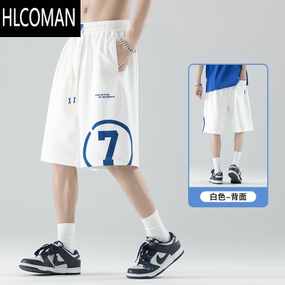 HLCOMAN休闲短裤男士新款潮流百搭运动五分裤夏季薄款潮牌裤子男款高街酷