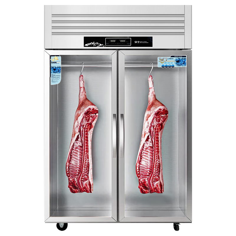 埃利斯(AILISI)商用挂肉柜冷藏挂肉玻璃门展示柜鲜肉冷藏牛羊肉保鲜冰柜大双门升级款