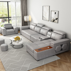 欧梵森 北欧轻奢可折叠沙发床两用大小户型现代简约多功能沙发组合贵妃储物免洗科技布沙发床沙发 1.65米外径【沙发床款】多色可选，拍下备注颜色】 科技布-海绵款