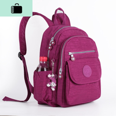 小号多口袋搭盖双肩包女包尼龙布轻便背包男女生123年级学生书包NEW LAKE