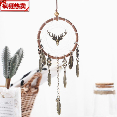复古合金羽毛手工捕梦网挂件礼物学生礼品一鹿平安送朋友