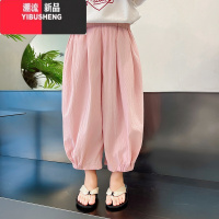 YIBUSHENG女宝宝季新款时尚休闲裤女娃娃洋气韩版防蚊裤轻薄透气束脚裤潮