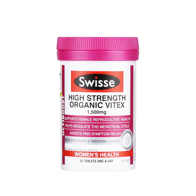 1瓶澳洲Swisse有机圣洁莓1500mg60粒增强免疫缓解经期不适平衡内分泌效期2023年5月膳食营养补充剂