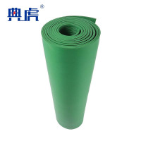 典虎 绝缘橡胶垫 绿色条纹8mm*1m*5m 卷