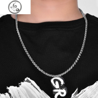 hiphop嘻哈龙骨链男士街头霸气钛钢项链学生韩版网红银色粗链子潮 JiMi
