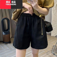 YIBUSHENG日系工装短裤女季薄款外穿宽松显瘦高腰休闲裤松紧腰五分阔腿裤