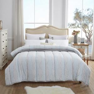 美帮汇家纺简约超柔被子春秋被芯空调被棉被褥单人双人四季太空被 原本生活-水洗印花四季被 220×2401400g