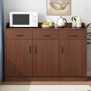 易企采 120CM厨房储物柜简约现代多功能收纳柜餐厅餐边柜碗柜客厅靠墙茶水柜子