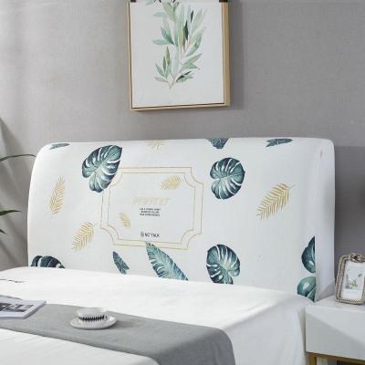 家柏饰(CORATED)北欧风床头罩套床头套软包防尘罩床背罩子保护套1.8床弹力布1.5床 绿色芭蕉叶 床头宽度2米