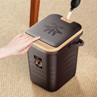 鑫环境 7.5L带管球阀 渣茶桶茶渣桶分离过滤排水桶茶台茶几废水桶