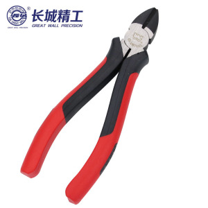 长城精工 6英寸专业级日式双色柄斜嘴钳 偏口钳剪线钳 150mm 213186 1把