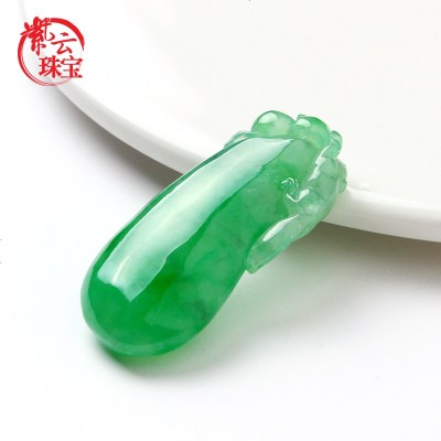 紫云珠宝翡翠福瓜吊坠玉石玉坠男女款福瓜挂坠证书翡翠福瓜吊坠