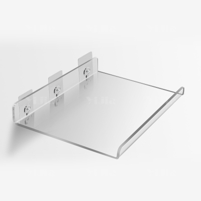 翌嘉YJ4122641 亚克力夹缝镜柜层隔板卫生间浴室壁挂储物架免打孔墙上置物架