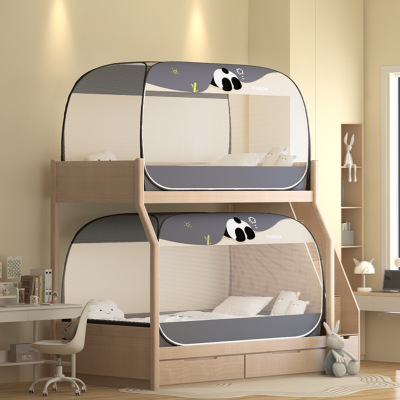 新款上下铺通用子母床1.2m三免安装蒙古包蚊帐学生宿舍蚊帐0.9m_898