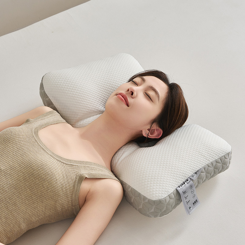 蝶形护颈荞麦枕头枕芯成人家用侧睡单人枕