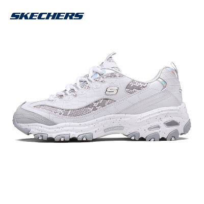 Skechers斯凯奇情侣男女D'LITES休闲鞋厚底增高熊猫鞋66666054