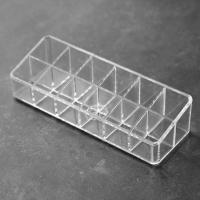 家柏饰(CORATED)防尘桌面口红收纳盒唇釉多格化妆品透明口红架带盖收纳整理盒