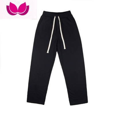 七斓垂坠感直筒裤男高街复古灰休闲宽松卫裤黑灰色美式运动长裤