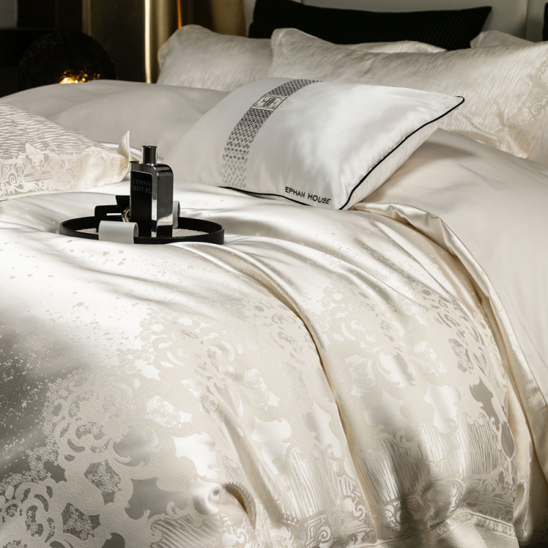 欧式轻奢风A类140s澳棉四件套色织提花被套高端床品乔迁好物