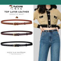 啄木鸟皮带女装饰百搭细窄款腰带针扣夏季潮牛仔裤2025新款裤带潮