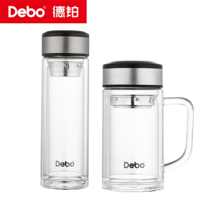 徳铂Debo 汉纳斯双层玻璃杯耐温差茶杯组合玻璃杯套装DEP-743
