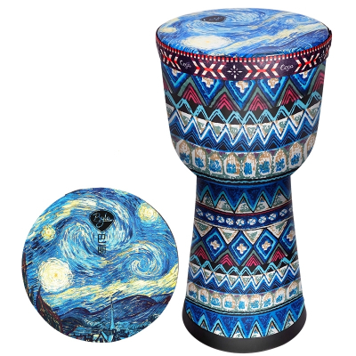 非洲鼓丽江手鼓儿童幼儿园8寸10寸12初学者入门幼儿PVC鼓乐器蓝色兔国王(大8)+赠品