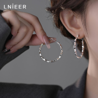 碎银子素圈耳环女2025新款耳钉耳扣轻奢高级感耳圈方圆脸耳饰送女朋友老婆情人节七夕生日礼物