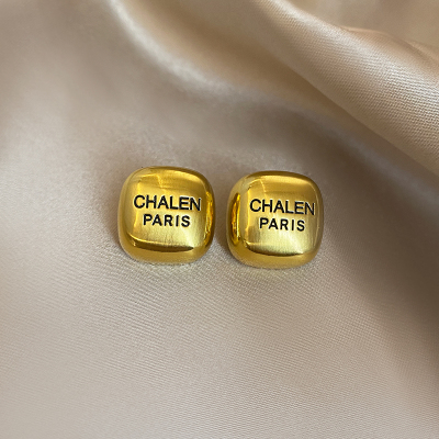 字母方形几何耳钉女轻奢高级感独特感耳环2025新款耳饰配饰送女朋友老婆情人节七夕生日礼物