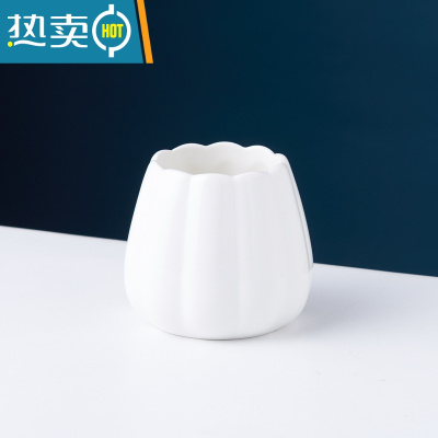 敬平水果叉家用轻奢欧式不锈钢套装陶瓷收纳罐儿童安全甜品叉子家用 白色罐牙签