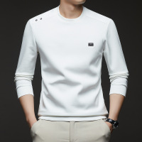 长袖印花长袖卫衣秋季长袖中年圆领男士卫衣打底衫时尚