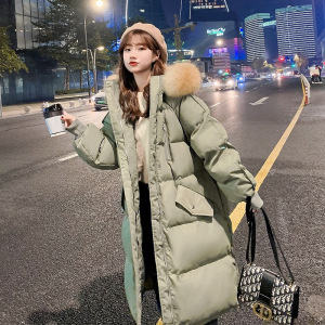 羽绒棉服女冬季2025年新款韩版加厚中长款面包服大码棉衣宽松棉袄