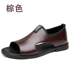 凉鞋男2026新款大码男士休闲罗马皮凉鞋防滑透气潮流外穿男鞋