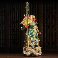 美帮汇彩绘九龙关公像摆件关二爷武佛像关羽供奉神像工艺品