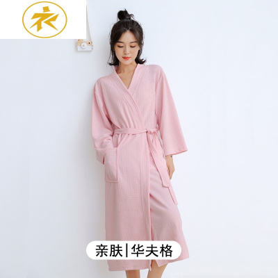 Ideamini春秋浴袍女长款胖MM浴衣女士薄款睡衣加肥睡袍吸水速干晨袍200斤