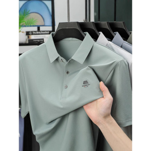 夏季短袖T恤休闲中年爸爸装半袖上衣男式体恤衫POLO打底T恤男装潮