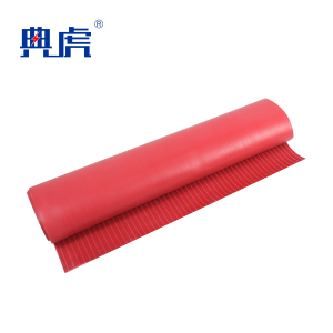 典虎 绝缘橡胶垫 红色条纹3mm*1m*10m 卷