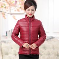 迪鲁奥（DILUAO)中老年羽绒服女轻薄小短款中年妈妈装秋冬装外套妇冬季新款官方品牌女装
