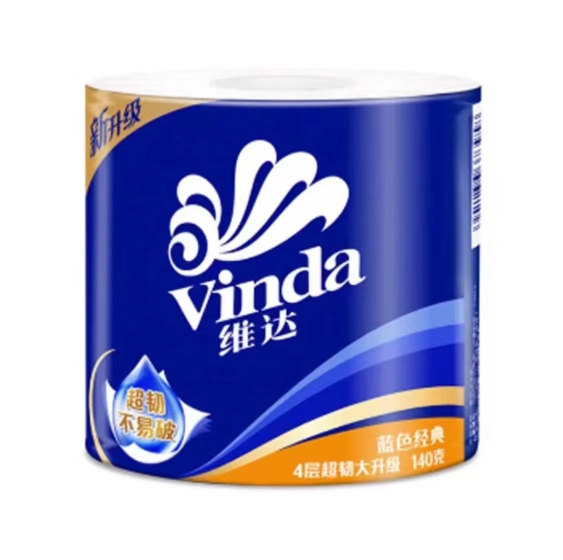 维达(Vinda)卷纸 蓝色经典140克1卷 4层加厚卫生纸卷简纸[1卷]