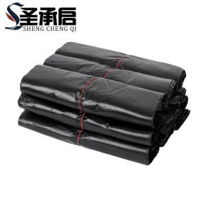 圣承启 黑色背心塑料袋 宽26*高42cm 个