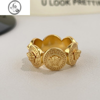 JiMi欧美复古个性多个人头食指戒指女小众设计轻奢高级感时尚个性指环