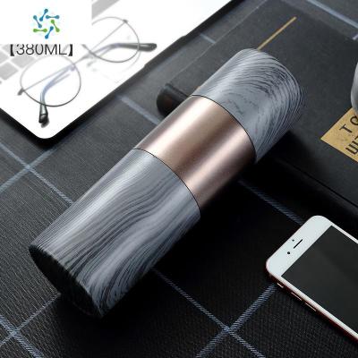 陶瓷内胆保温杯男士商务便携骨瓷内胆泡茶杯定制水杯子三维工匠380-浅灰-尊享礼盒-