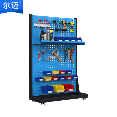 尔迈尔迈 挂钩方孔工具挂架车间维修工具架子多功能物料置物架五金工具展示货架 单面三层固定款