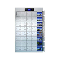 帅畅不锈钢员工食堂消毒餐厅紫外线高温餐盘餐具柜多格饭盒储物柜40门碗柜 紫外线消毒