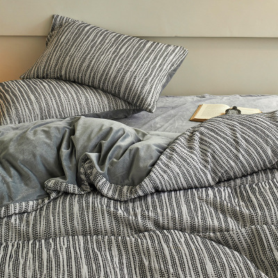 加厚牛奶绒四件套珊瑚绒AB面棉加绒单面绒保暖被套法兰绒冬季床品