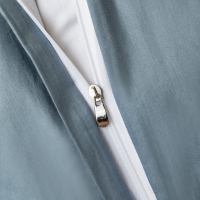 安居先森ANJU250659 1.2米床160*210cm全棉100s纯色三件套蓝色