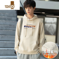 YANXU连帽男士卫衣新款青少年带帽衫中山加绒外套潮