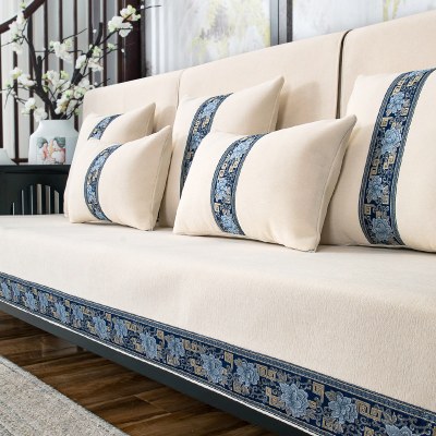 原色馨居新中式沙发垫四季通用红木家居垫子实木沙发巾沙发套中国风沙发罩